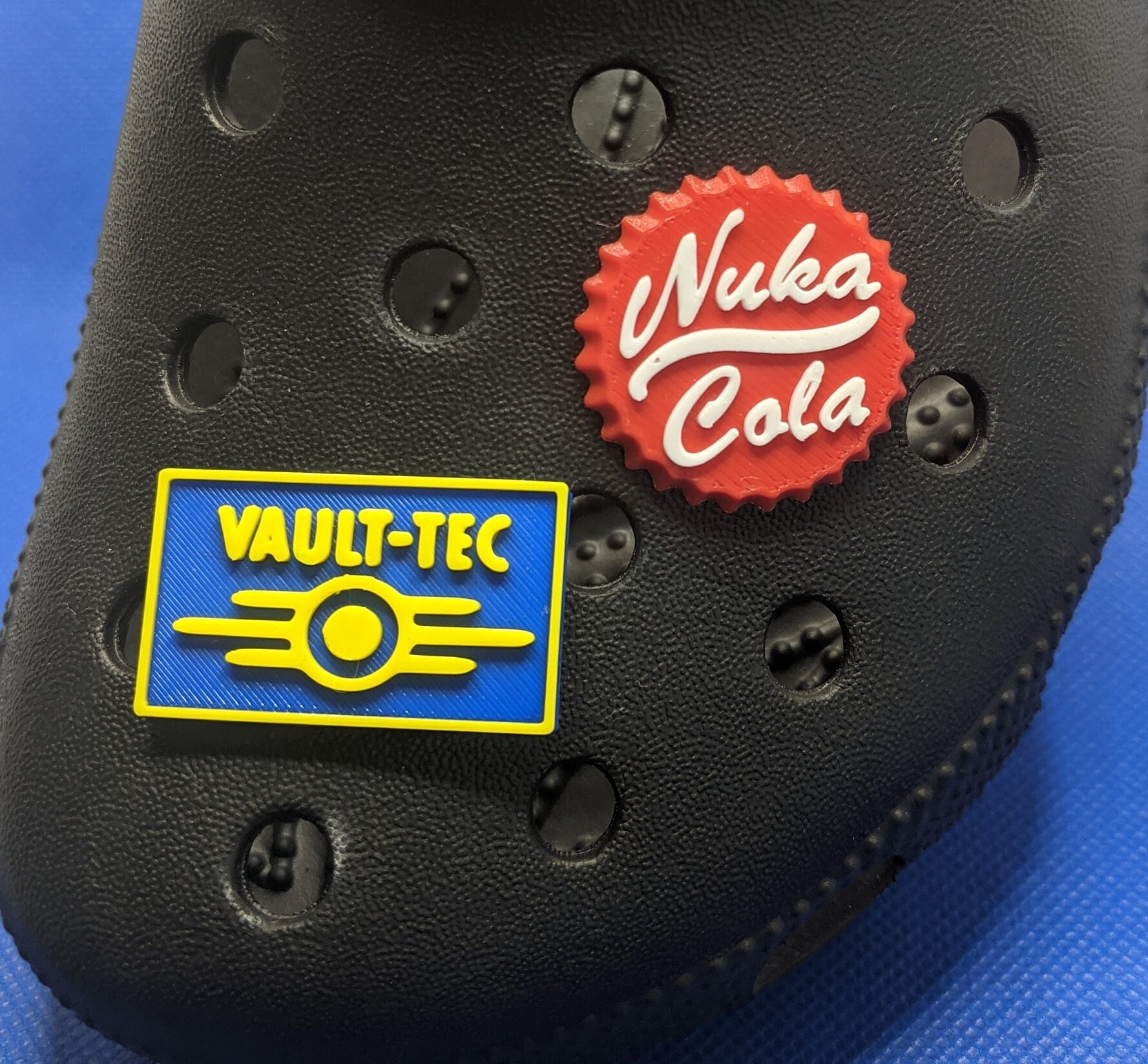 Fallout Vault Tec Nuka Cola Croc Charm twin pack funny Gift MADE