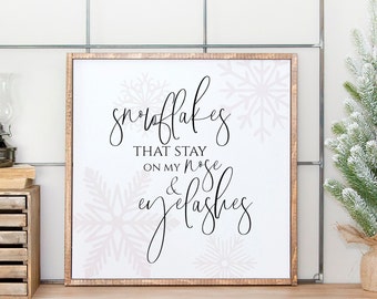 Handmade Snowflake Wood Sign: Rustic Farmhouse Christmas Decor