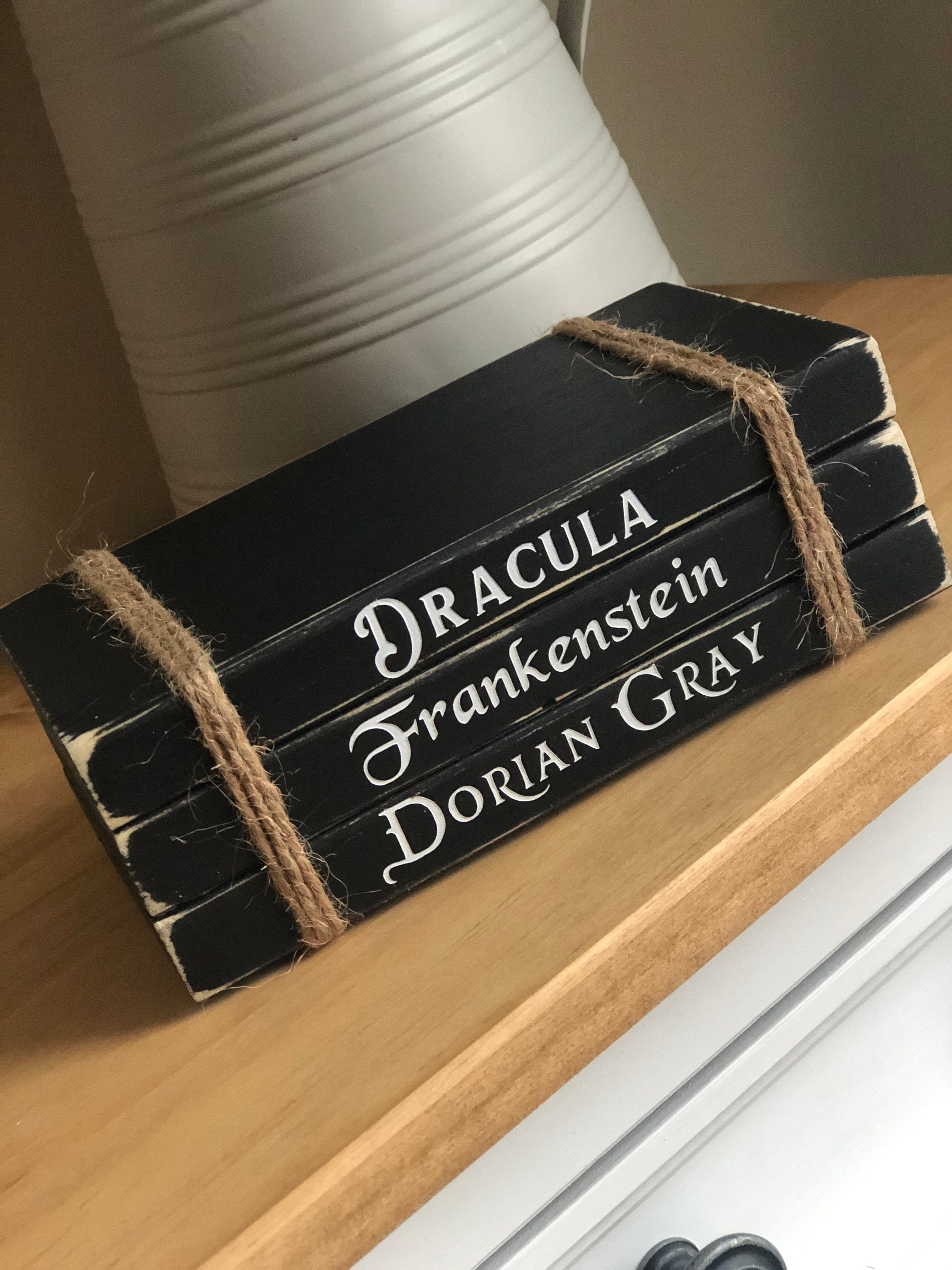 classic-horror-novels-stack-rustic-9-cm-x-16-cm-large-faux-etsy