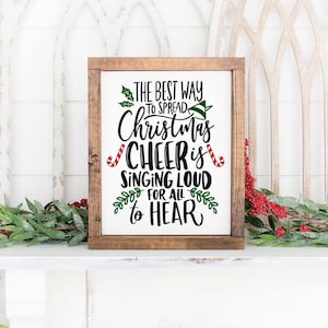 The Best Way to Spread Christmas Cheer - Rustic, Farmhouse, Handmade and Hand Painted Christmas Wood Sign