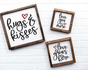 Valentine Collection - Rustic, Farmhouse, Handmade and Hand Painted, Valentine Décor Wood Sign