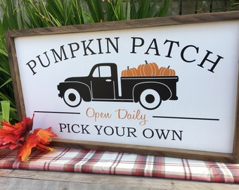 Pumpkin Patch - Rustic, Farmhouse, Autumn/Halloween, Handmade and Hand Painted Wood Sign