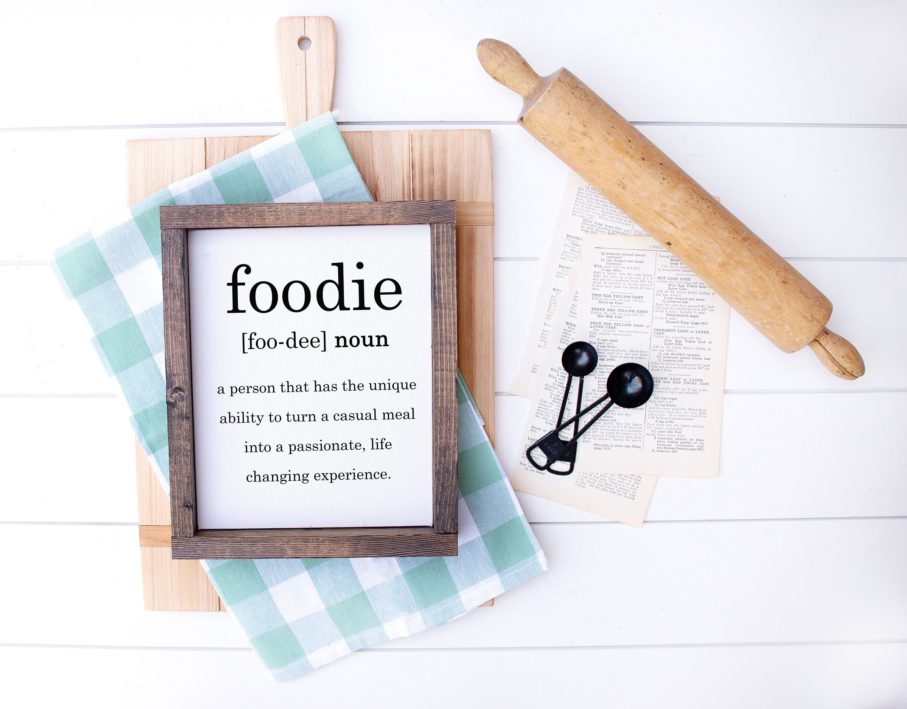 Foodie Definition Rustic Farmhouse Handmade and Hand Etsy