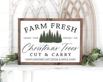 Christmas Tree Farm - Rustic, Farmhouse, Handmade and Hand Painted Christmas Wood Sign
