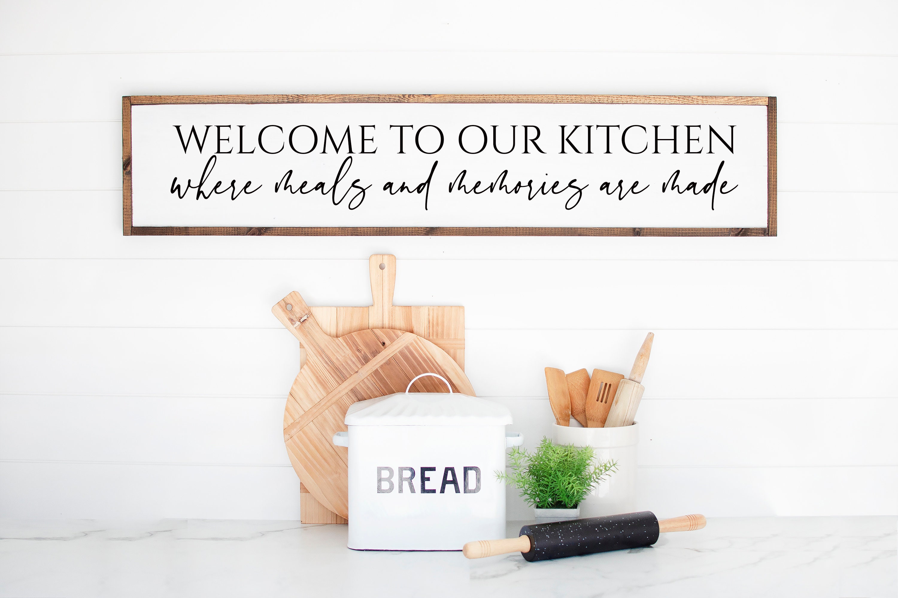 Welcome to Our Kitchen Rustic Farmhouse Handmade and Hand - Etsy UK