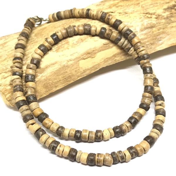 Men’s surfer necklace | Coconut shell choker | Gift for him