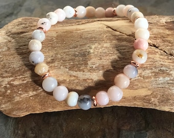 Pink Opal bracelet | October birthstone