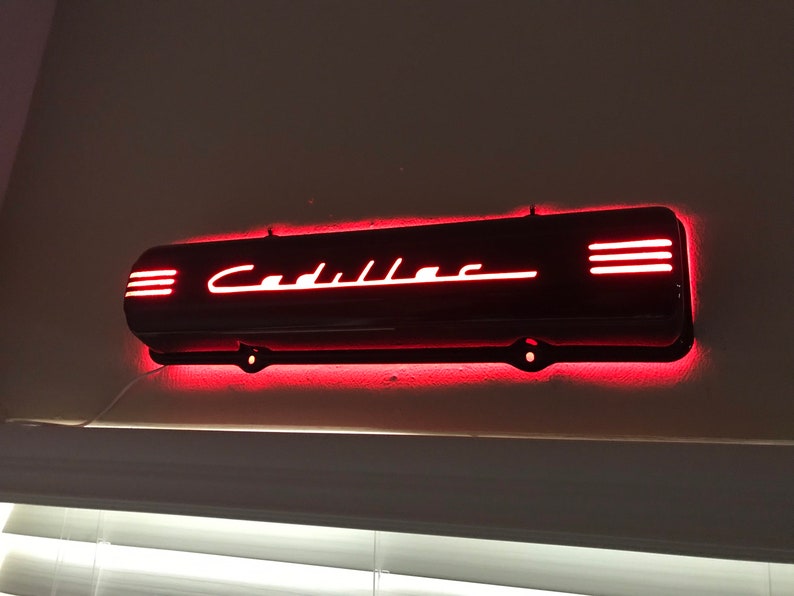 Cadillac V8 Script Valve Cover Light RGB LED With Remote Etsy