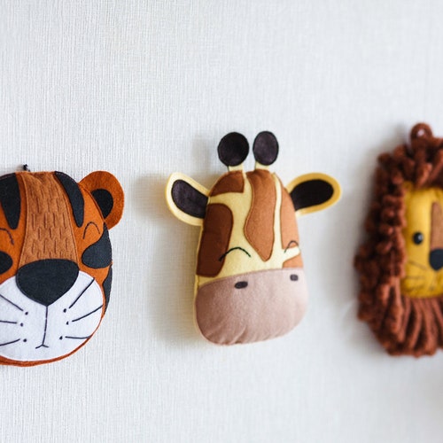Wall Hanging Animals Safari Decor Safari Nursery Decor Wall Etsy