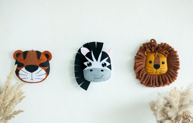Wall Hanging Animals Safari Decor Safari Nursery Decor Wall Etsy UK