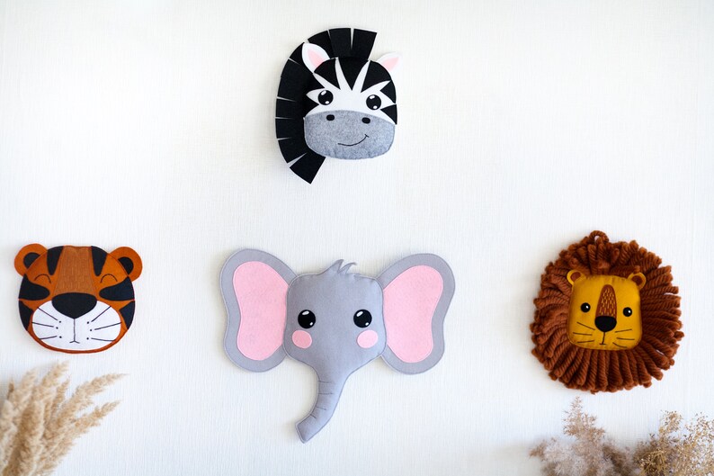 Wall Hanging Animals Safari Decor Safari Nursery Decor Wall Etsy UK