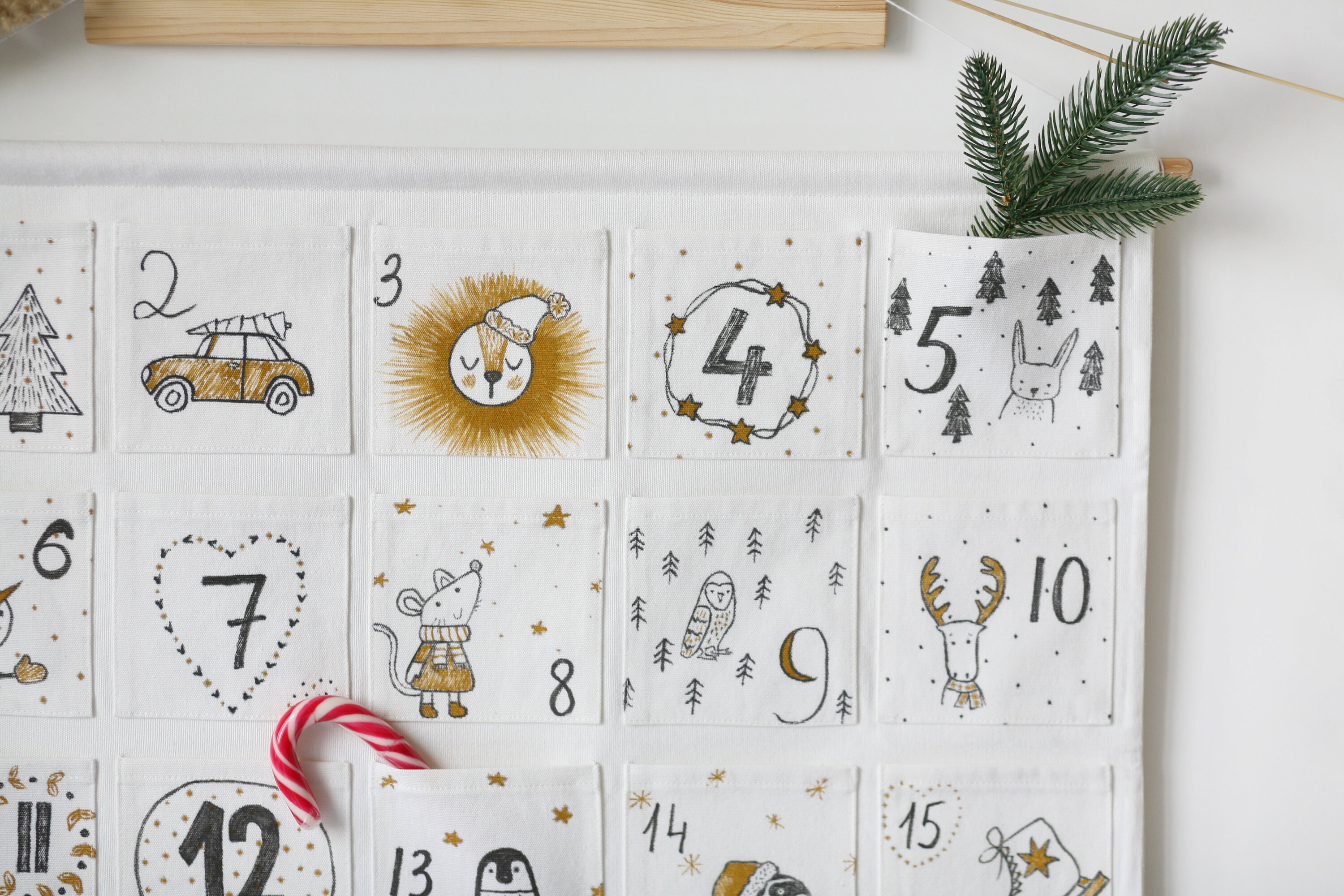 Christmas advent calendar Fabric advent calendar kids Etsy