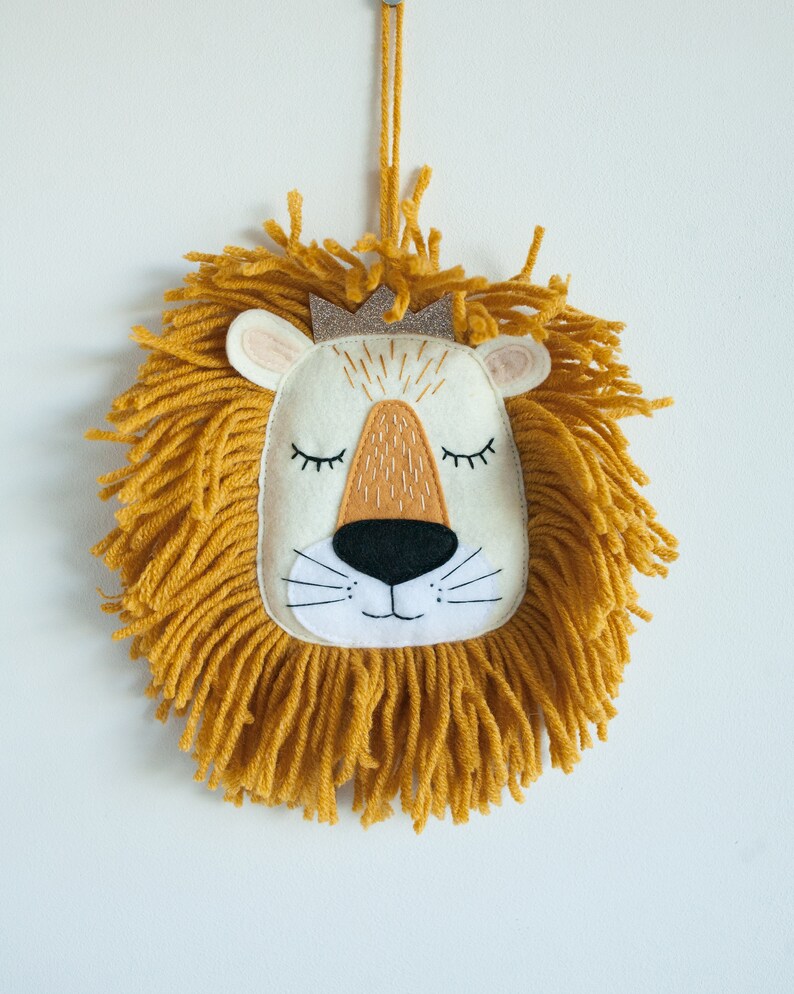 Lion head on the wall, lion nursery decor, lion wall art safari, wall decor lion, be brave, lion wall decoration, boys room, baby room lion image 5