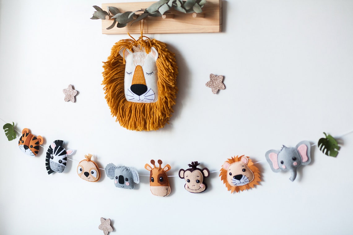 Animal Garland Jungle Nursery Safari Nursery Decor Nursery Etsy
