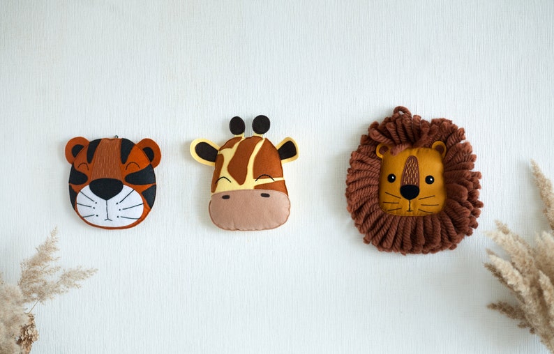Wall Hanging Animals Safari Decor Safari Nursery Decor Wall Etsy UK