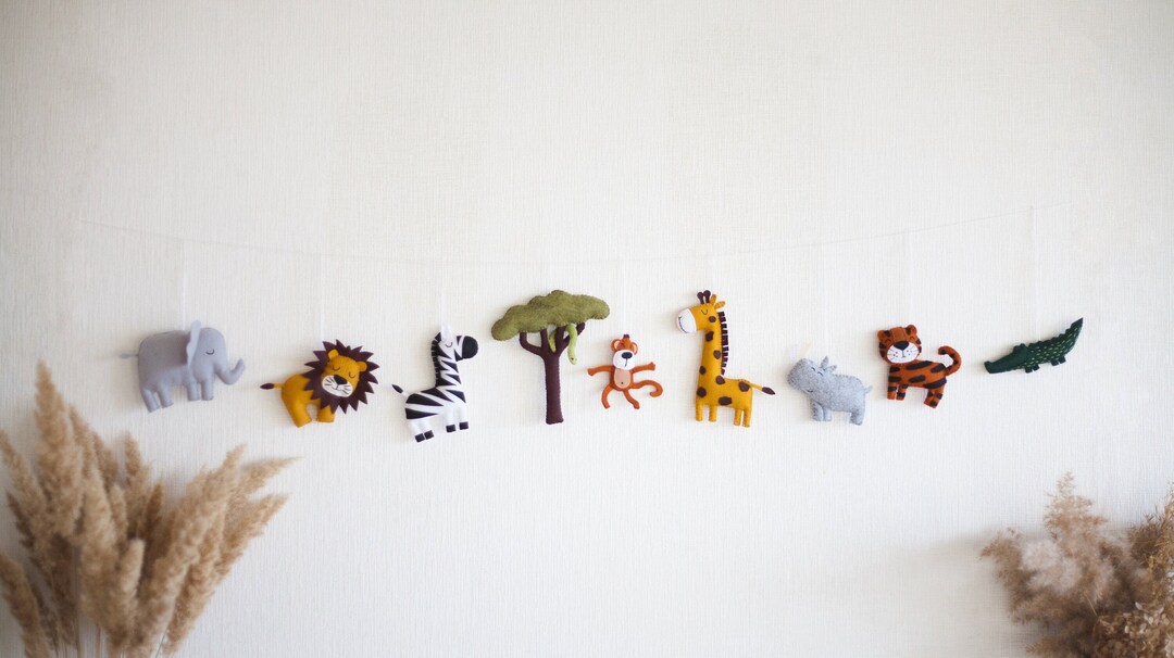 Safari Animal Garlands Safari Nursery Wall Decor Jungle Etsy
