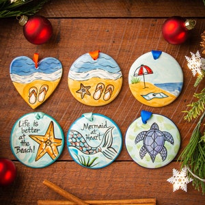 Beach Ornaments from The Nola Watkins Collection™ | Personalized Handpainted  Beach Memories Gift | Virginia Beach Ornament