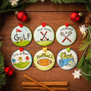 Sports Ornament | Volleyball Ornament | Football Ornament | Baseball Ornament | Basketball Ornament | Softball Ornament | Lacrosse Ornament