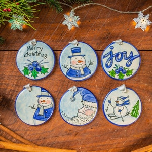 Ornament Gift Set | Handpainted Personalized Ornaments from The Nola Watkins Collection™ | Pottery Ornament | Ornament Package
