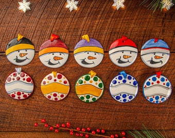 Sports Ornaments | Handpainted Personalized Snowman Ornament with Gift Box |  Snowman Decoration | Volleyball Ornament | Football Ornament