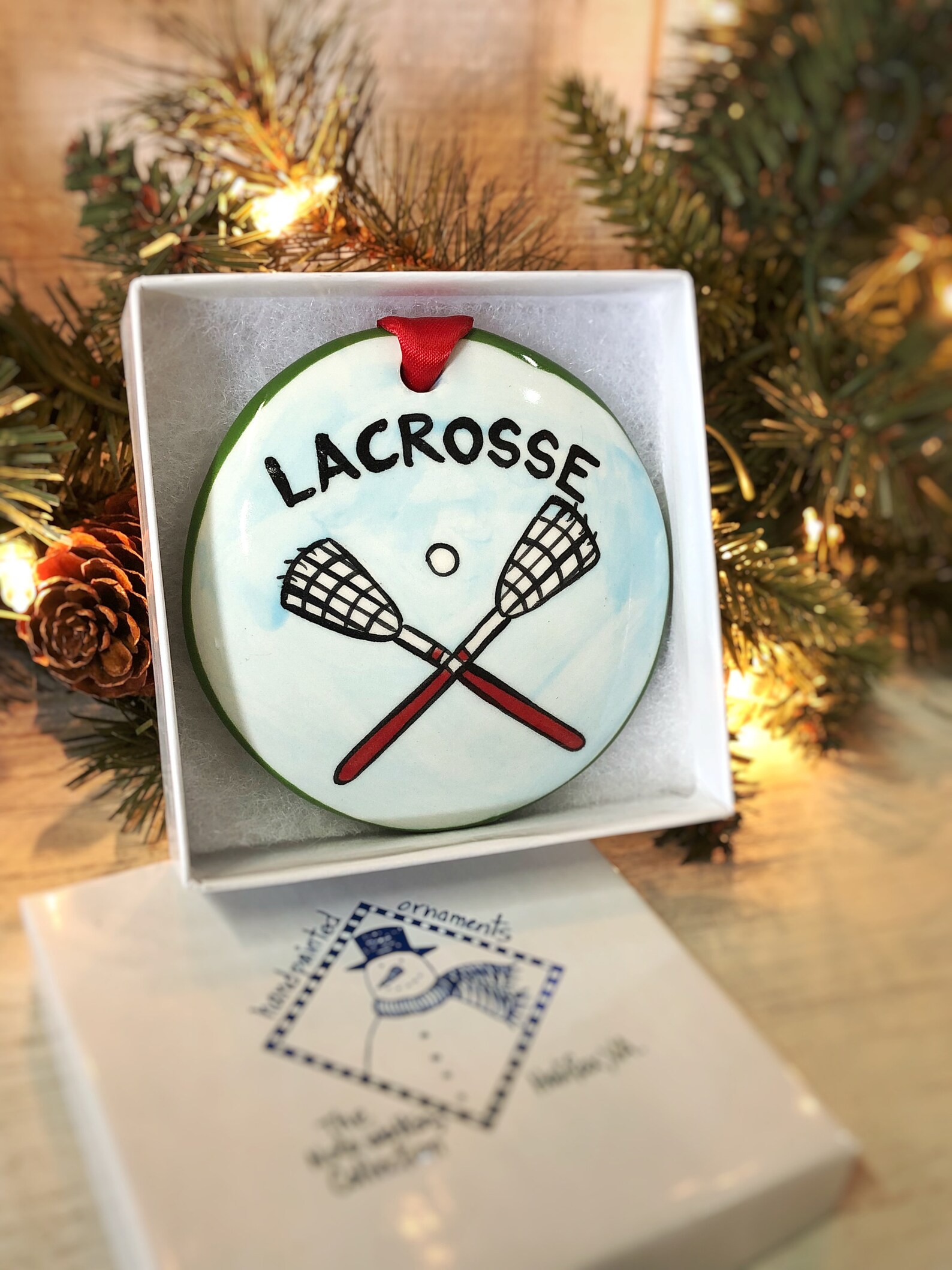 Lacrosse Ornament Lacrosse Player Gift Personalized Etsy