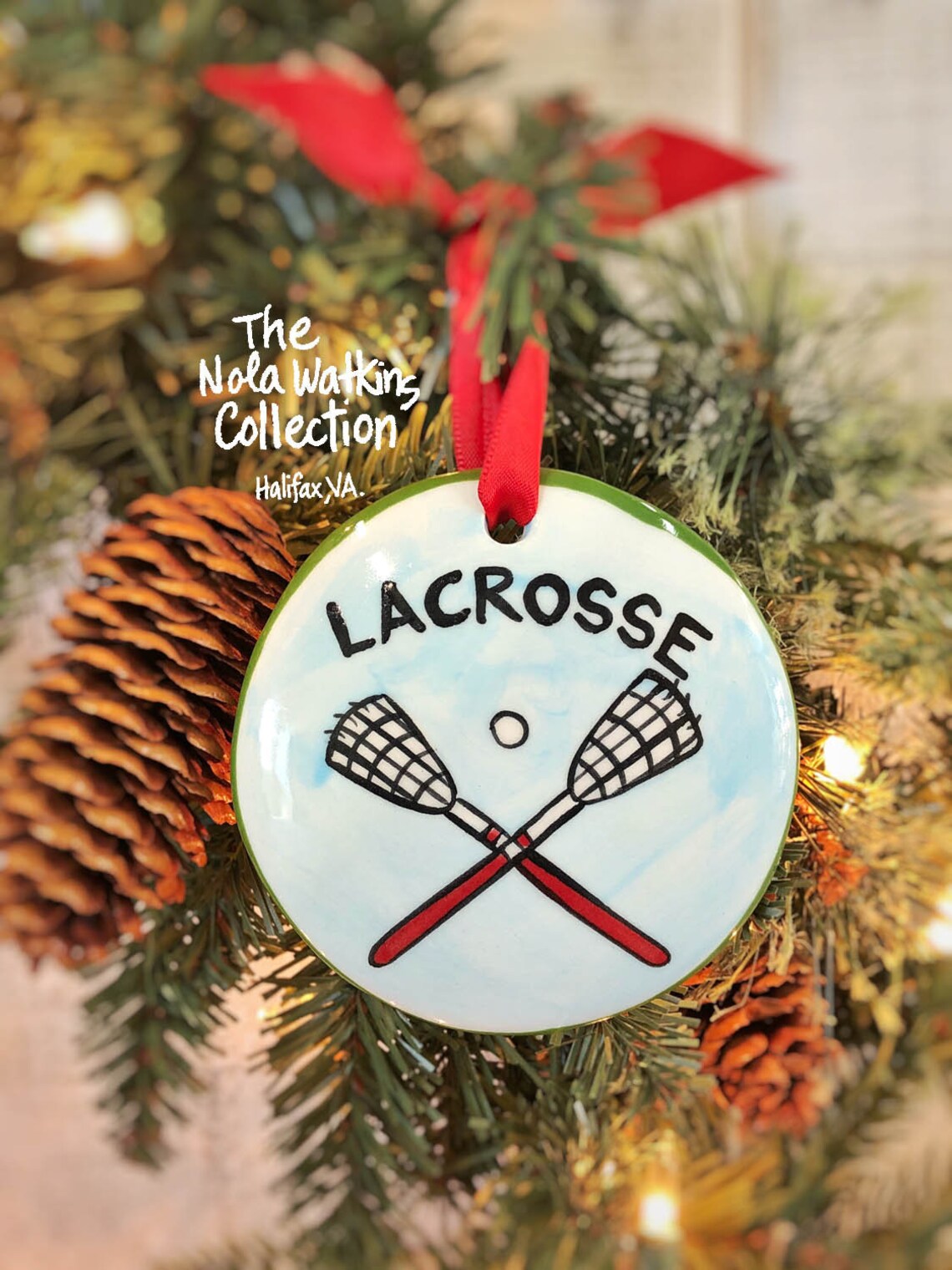Lacrosse Ornament Lacrosse Player Gift Personalized Etsy