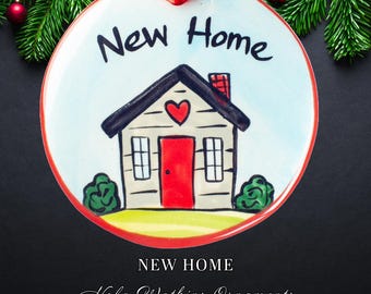 New Home Ornament – Personalized First Home Christmas Housewarming Keepsake