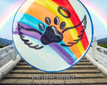 Dog Memorial Ornament – Rainbow Bridge Remembrance Gift