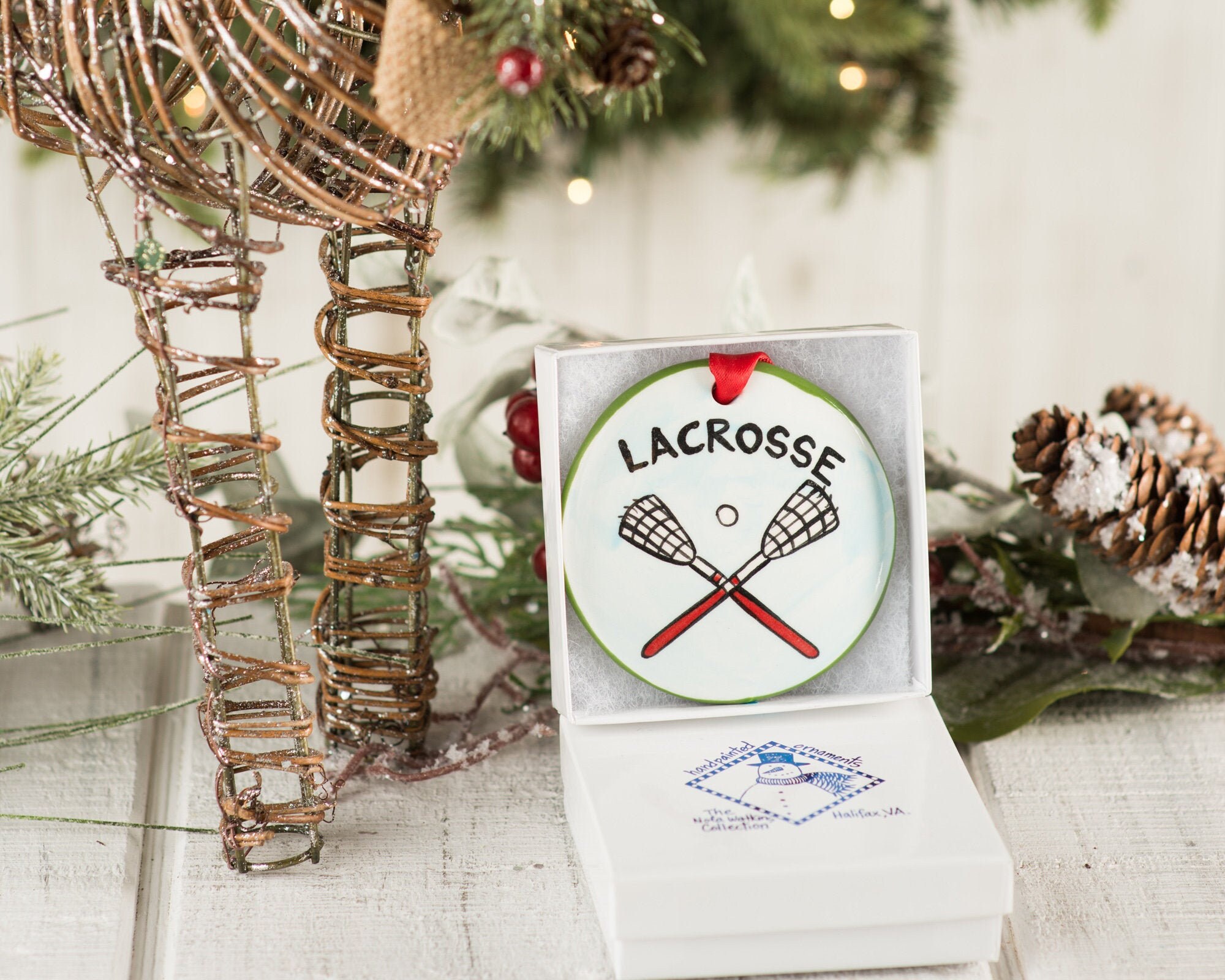 Lacrosse Ornament Lacrosse Player Gift Personalized Etsy
