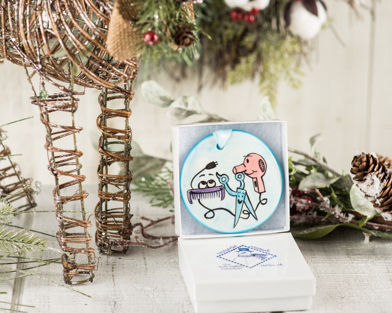 Hair Stylist Gift Personalized Handpainted Ornament With Gift Etsy