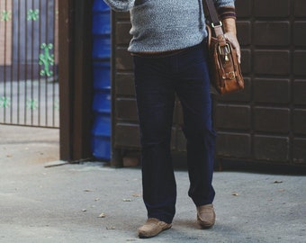 Navy Blue Mens Corduroy Pants - Limited Edition | Dark blue corduroy trousers for men | Ships tomorrow