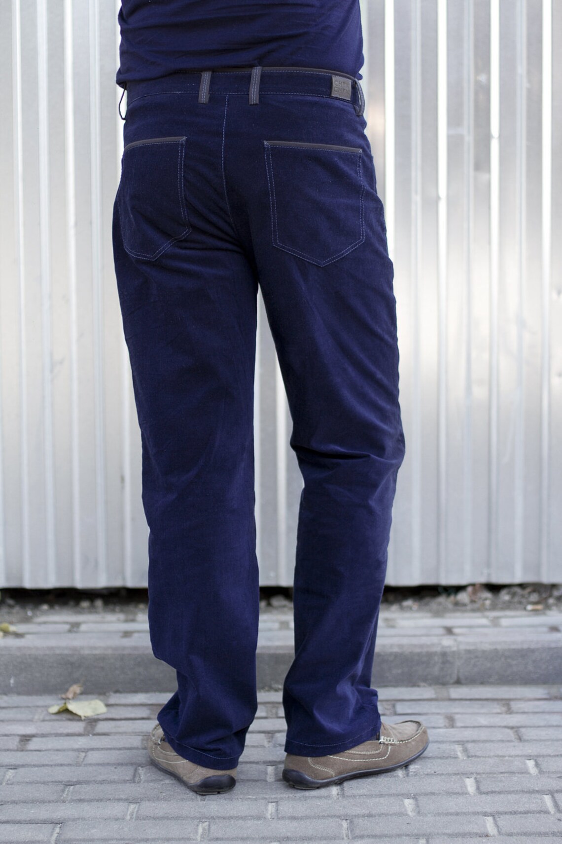 Navy Blue Mens Corduroy Pants Limited Edition Dark Blue Corduroy ...