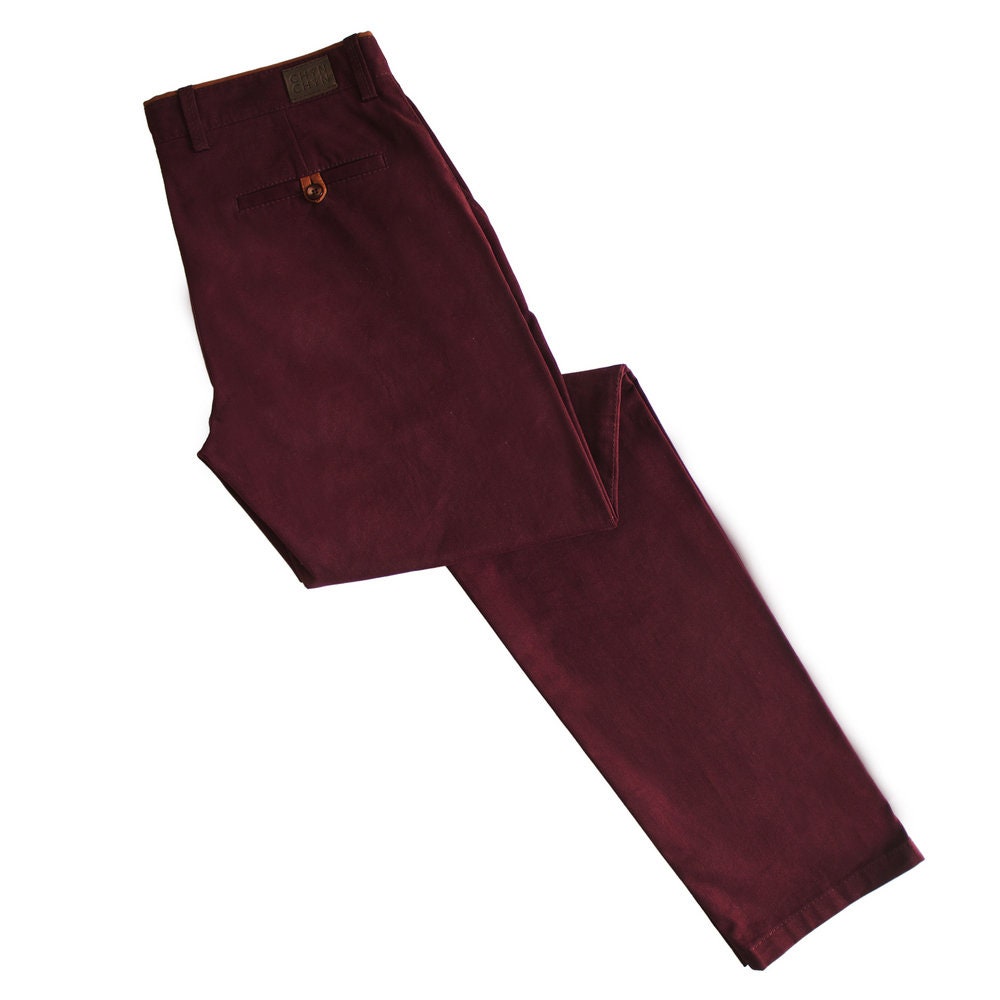 Wine Red Chinos - Limited Edition | Burgundy Chinos