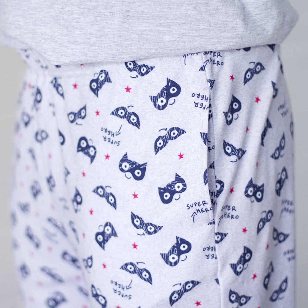 Superhero Print Men's PJ Bottoms Superhero Gift Gift for Husband for 