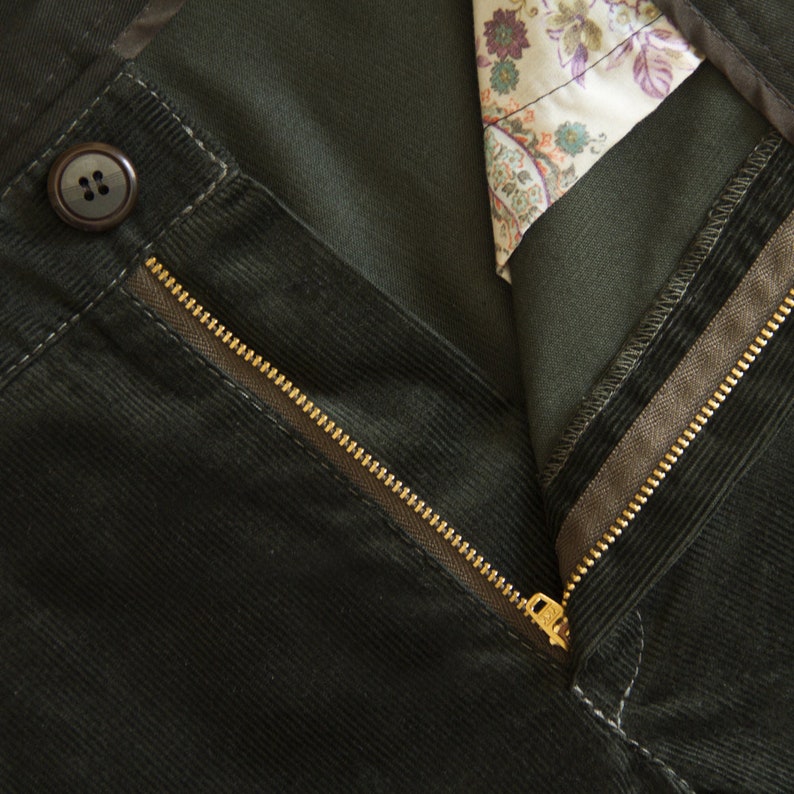 Pine Woods Mens Corduroy Pants Limited Edition Dark Khaki Etsy