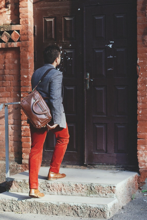 RED CORDUROY TROUSERS