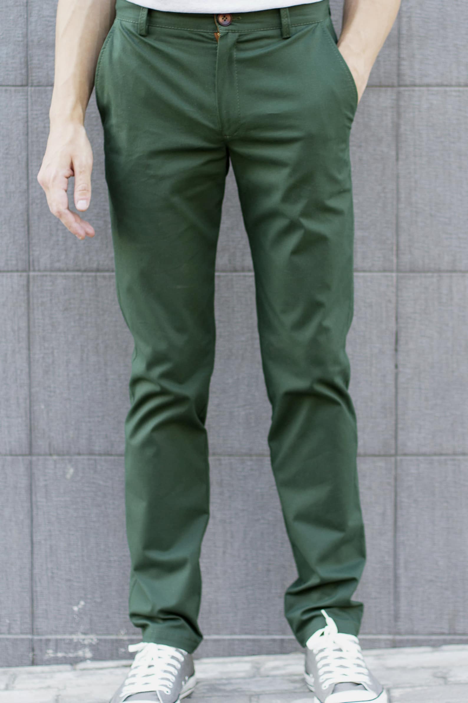 Forest Green Chinos Green Chinos for Men, Business Casual Menswear — free download