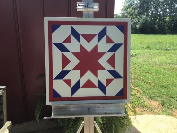Barn Quilt Outdoors Patriotic Colors Great For Patios Porches Etsy