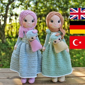 Instructions for Hijab Doll Insirah with baby and bag - Pattern for Hijab Doll with baby and bag