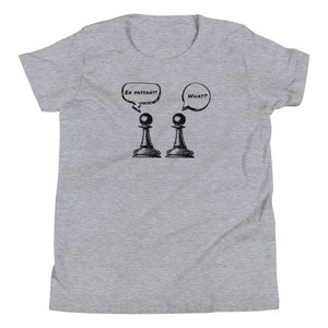 Schach En Passant T-Shirt für Jugend | Jungen und Mädchen | Jersey Baumwolle | Standard-Passform