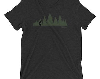 Bigfoot Believe T-Shirt/Sasquatch T-Shirt/Short sleeve Men&#39;s or Women&#39;s t-shirt/Bigfoot Believe Tee/Sasquatch Believe Tee/Forest T-Shirt