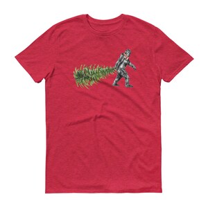 Bigfoot Christmas T-Shirt for Men and Women | Sasquatch Christmas Shirt | Yeti Christmas | Ringspun Cotton Fabric