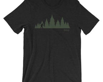 Bigfoot Believe T-Shirt for Men or Women, Sasquatch T-Shirt, Short sleeve Men's or Women's T-Shirt, Bigfoot Believe Tee