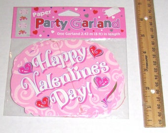 Valentine's Paper Garland #050039, Happy Valentine's Day Garland, 8 ft/pk