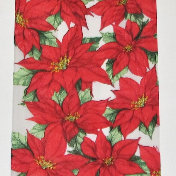 Small Poinsettia Splendor Cello Bags #070331, 20/pk, 4x9 inch