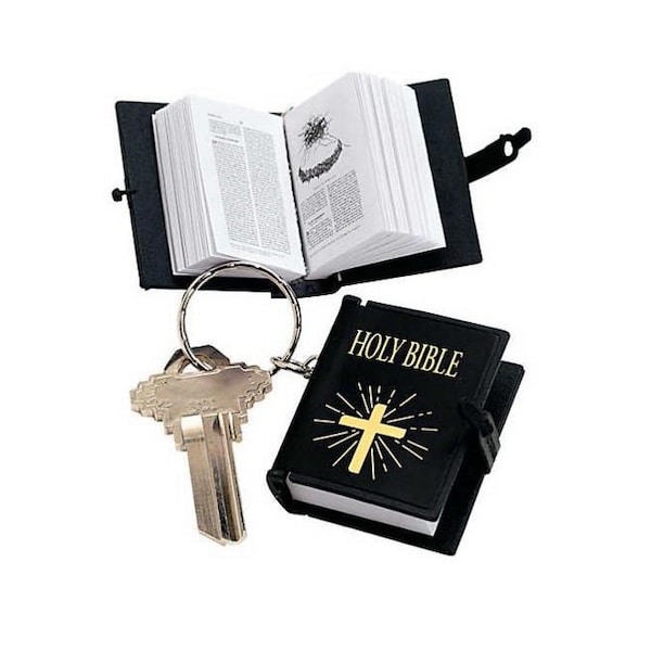 6- pieces Holy Bible Keychains #19136, Religious Keychain
