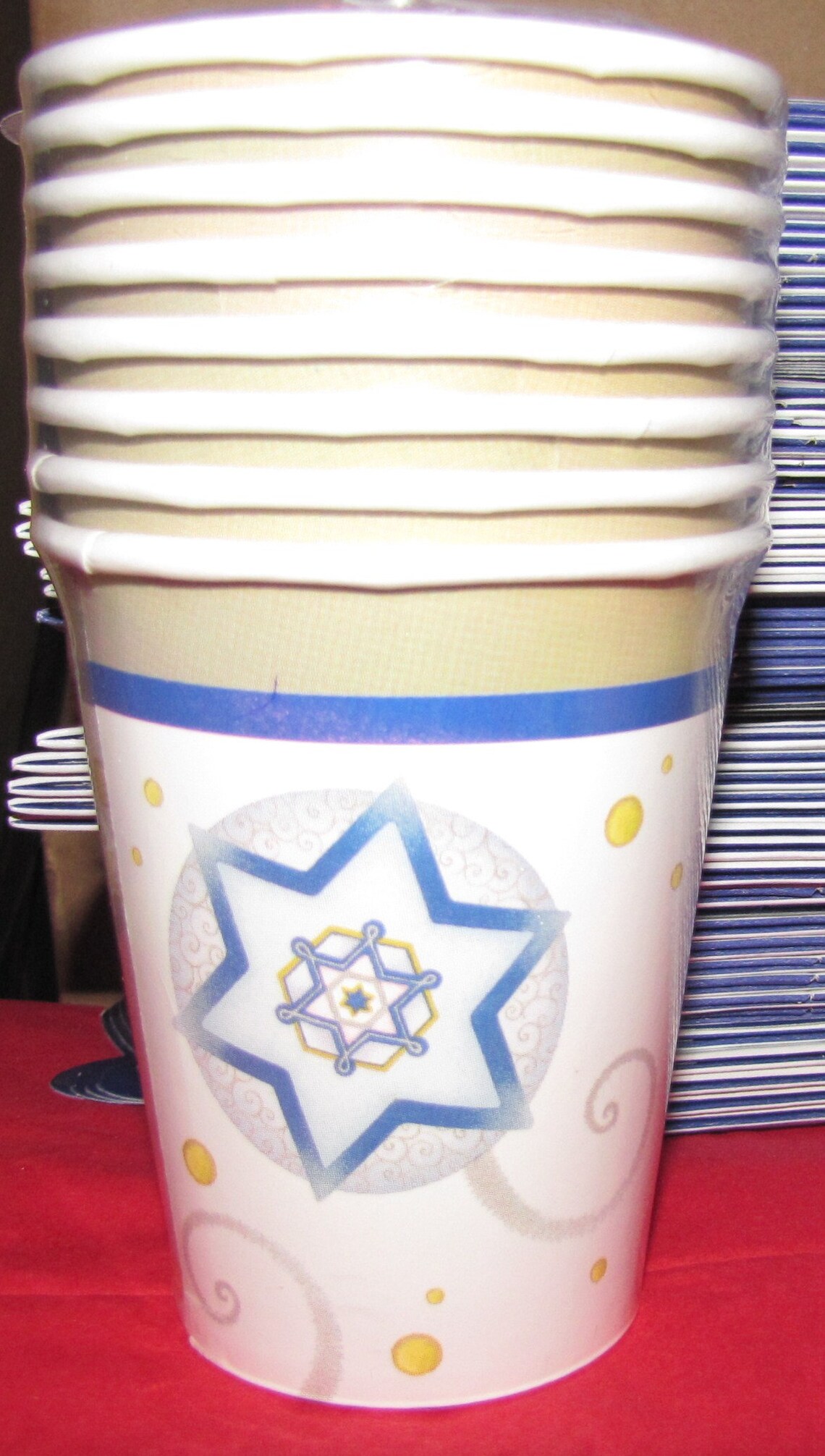 Judaica Paper Cups 77250 8/pk Hanukkah paper Cups Passover | Etsy