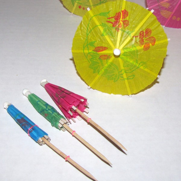 Paper Umbrellas #60115, 4 inch, Add a splash of color to your fancy drinks. 1 package, 12/pk Drink Paper Parasols