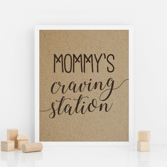 Cravings Station Sign INSTANT DOWNLOAD Baby Shower Sign Mommys favourite things Baby Shower Food Printable Templett Dessert Station