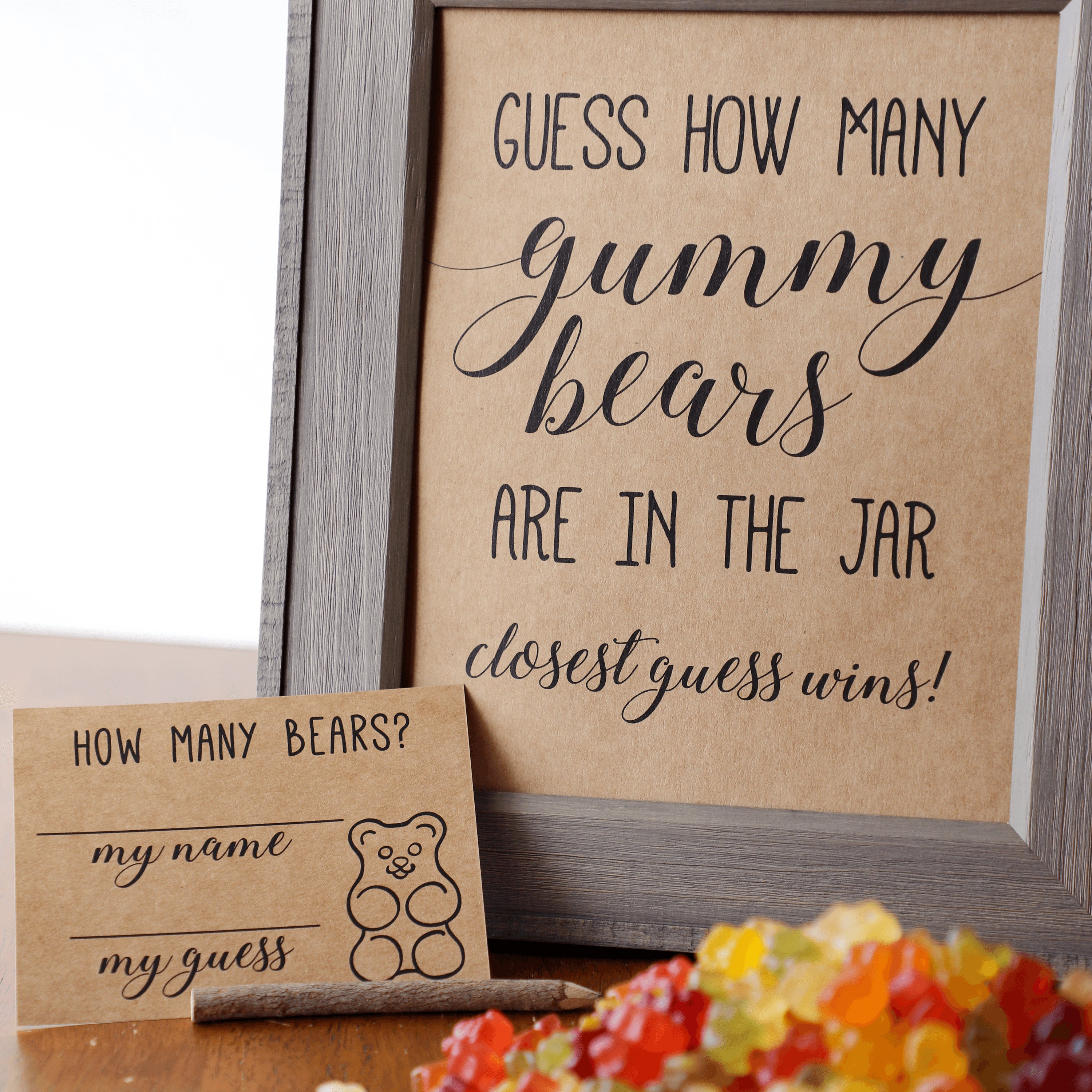 Guess How Many Gummy Bears Game . Baby Shower Games - Etsy